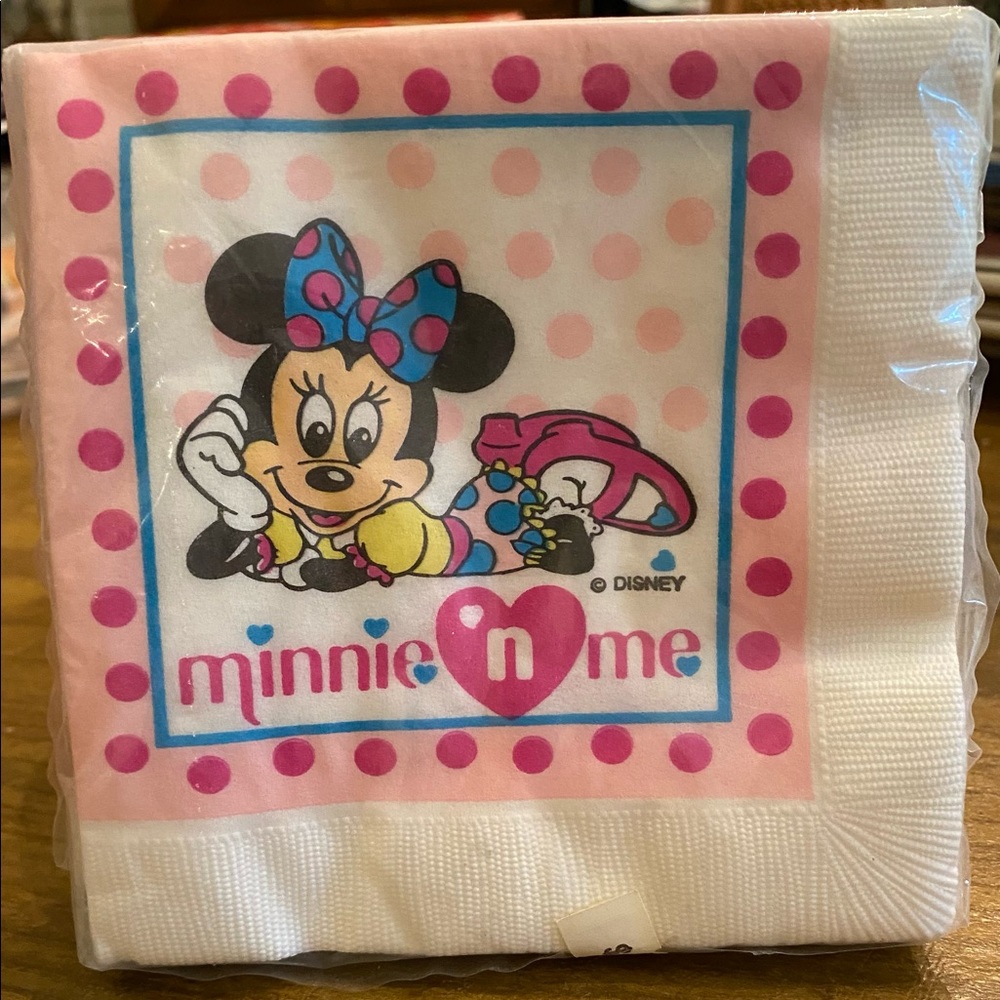 Vintage 90s Disney Minnie Mouse Minnie N Me Party Napkins Set Of 16 SEALED, NEW